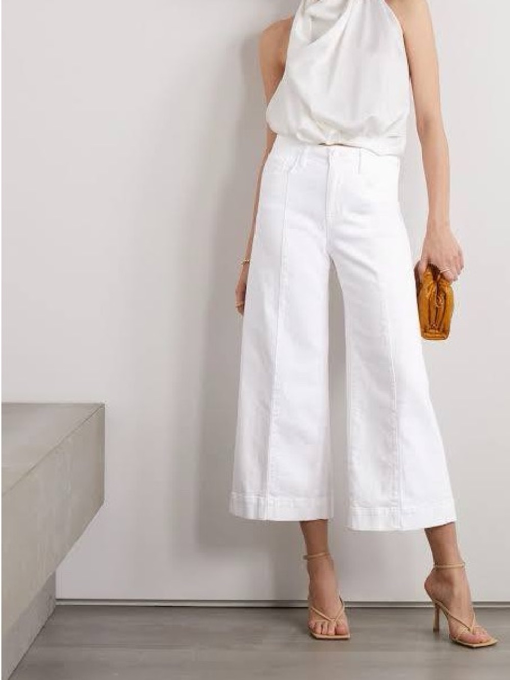L'AGENCE Houston High-Rise Wide-Leg Cropped Jeans